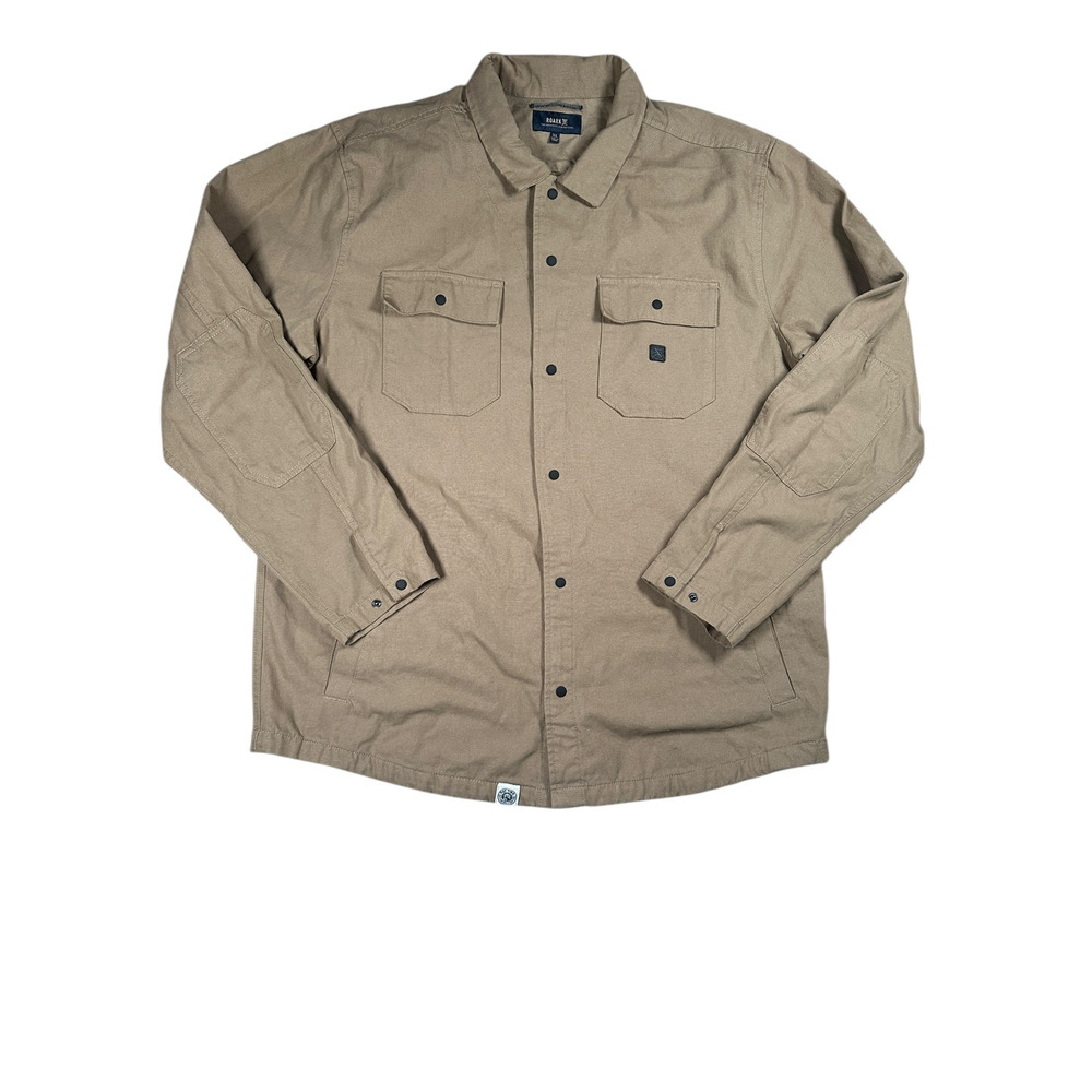 ROARK Hebrides Lightweight Jacket Mens XL Shacket Fat Tire Collab Tan Snap Front